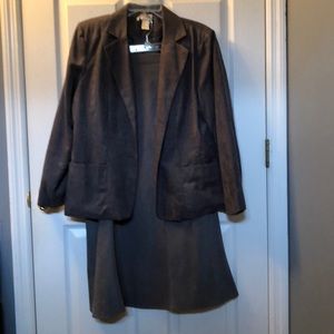 Kim Rodgers suede skirt suit